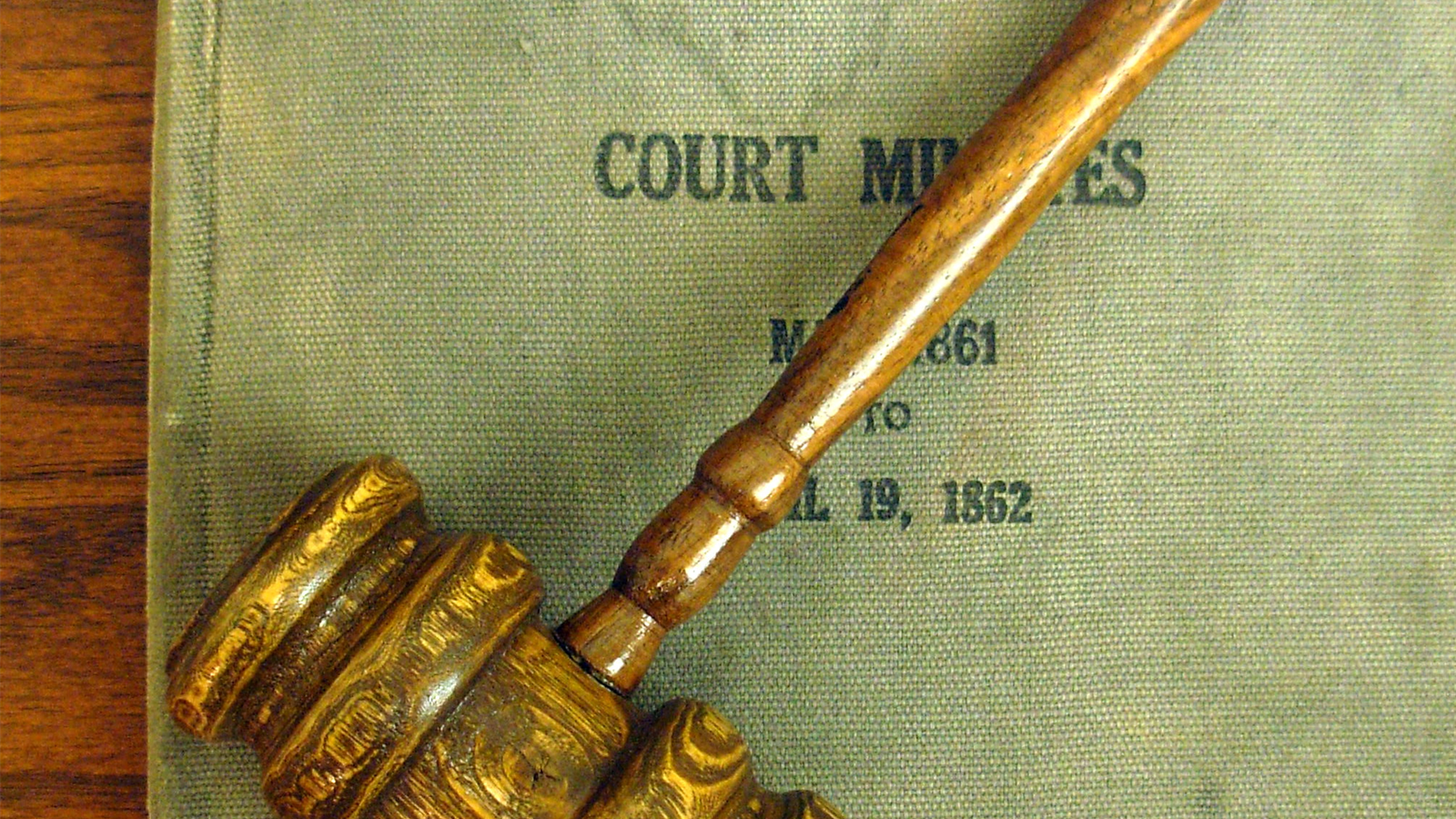 Gavel on a desk