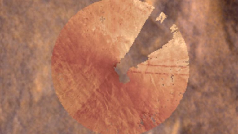 Perseverance navcam orthomosaic matched to orbital imagery