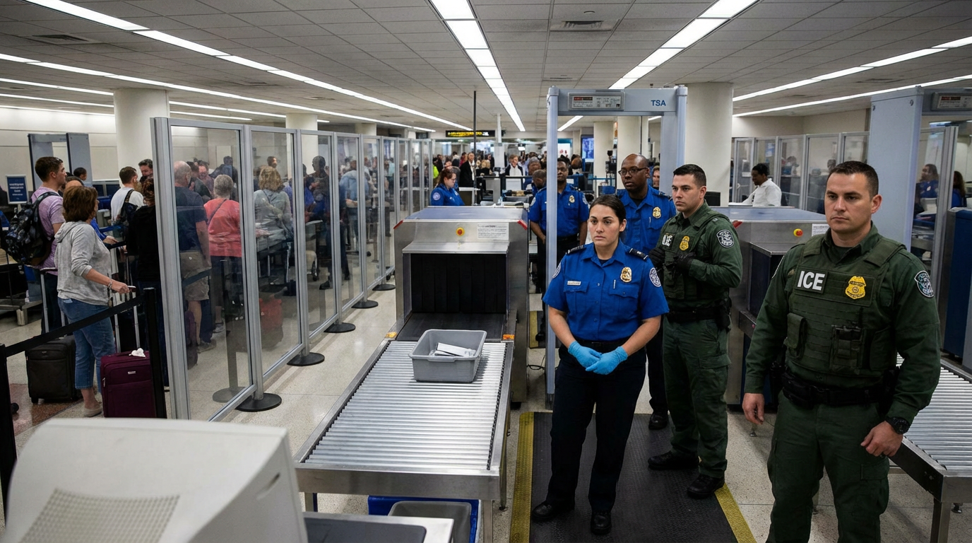 TSA and ICE at Airport Security